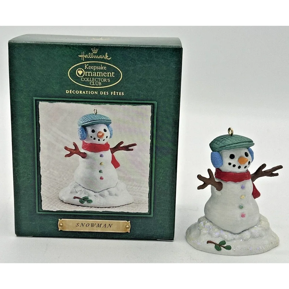 2002 Hallmark Keepsake Ornament Collector's Club Snowman‎ Ornament SKU U214